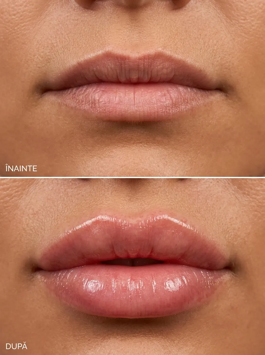 Ilustrație: Ce produse se folosesc pentru volumizarea buzelor? — volumizare buze cu acid hialuronic, Ana Medical Care București